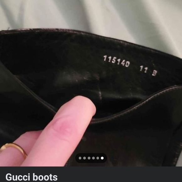Gucci Boots 11B black leather high heels. Zip up over calf to knee. - Picture 10 of 12
